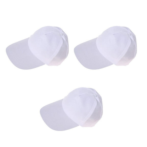 UPKOCH 3 Pcs Graffiti Drawing Hat Cotton Baseball Hat Washed Baseball Cap Unisex Caps Pouch Universal White 16.00X16.00X12.00CM