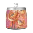 thumbnail image 7 of Yayeee Ashtray with Lid for Cigarette Smokeless Stainless Steel Home Ash Holder, Abstract Pink Flowers, 7 of 7