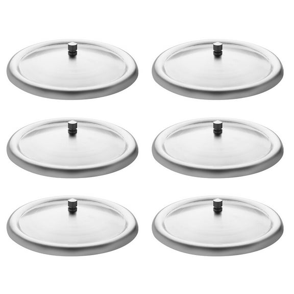 Oraceous 6Pcs Stainless Steel Cup Lids Vintage Traditional Cup Cover Airtight Seal Mug Cover Bakeware Cookware Lids for Tea Mug Tumbler