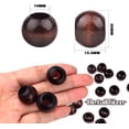 thumbnail image 3 of 50pcs 20mm Black Coffee Wood Beads Large Hole Round Beads Natural Wooden Loose Spacer Beads for DIY Crafts Jewelry Making Garlands Home Decor, Hole: 10 mm, 3 of 7