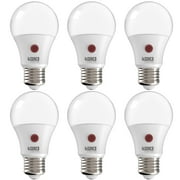 Sunco Lighting 6 Pack A19 LED Bulb with Dusk to Dawn, 9W=60W, 800 LM, 3000K Warm White, Auto On/Off Photocell Sensor - UL