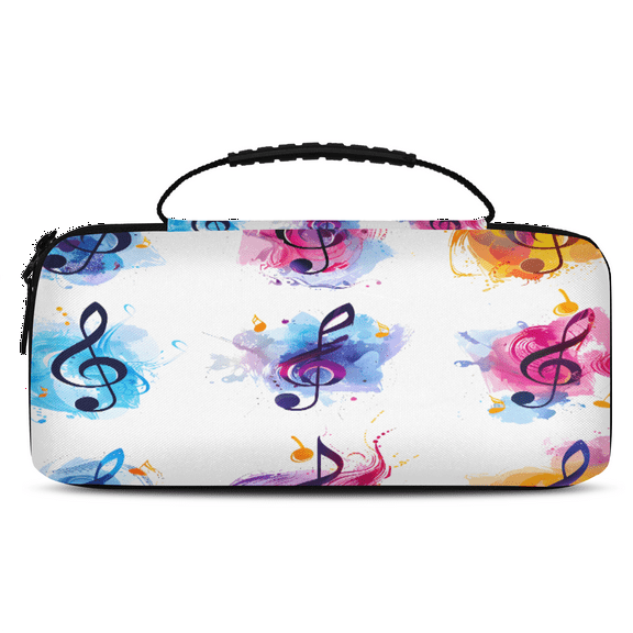 Herdesigns Music Carry Case Compatible with Nintendo Switch 2, with 20 Game Card Slots, Musical Notes Portable Travel Carrying Case Pouch for Accessories & Games