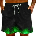 thumbnail image 7 of Midsumdr Mens Shorts 2025 Summer Casual Drawsting Beach Shorts with Pockets Hawaiian Fashion Flame Printed Plus Size Shorts, 7 of 7