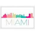 thumbnail image 2 of Miami Color Skyline Framed Painting Print, 2 of 5
