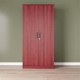 thumbnail image 5 of Better Home Products Harmony Wood Two Door Armoire Wardrobe Cabinet in Mahogany, 5 of 10
