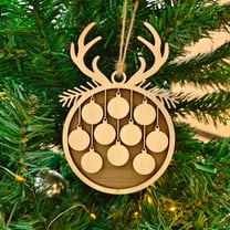 HomeDM Christmas Ornaments Clearance Personalized Christmas Ornaments, Handmade DIY Christmas Tree Decoration Engraving Or Writing Name with Markers,with A Rope