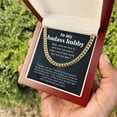 thumbnail image 7 of To My Badass Hubby From Wife Gift Love Poem Anniversary Cuban Chain Necklace, 7 of 7