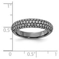 thumbnail image 5 of 925 Sterling Silver Polished Prong set Ruthenium plating Black Plated With Cubic Zirconia Ring Size 7 5.25mm Wide Ring f, 5 of 5