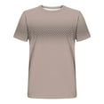 thumbnail image 4 of Jinhomg Short Sleeve T Shirt for Men Loose Fit Comfy Drop Shoulder Crew Neck Tees Big and Tall Geometric Print Casual Spring Summer Tops Holiday Sales Rose Gold L, 4 of 5