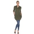 thumbnail image 2 of White Mark Women's Classic Button-Down Tunic Top, 2 of 6