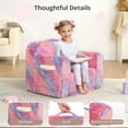 thumbnail image 4 of Kids Sofa, Toddler Couch Glow In the Dark, Kids Chairs for toddlers,Soft Kids Sofa Couch for Boys and Girls Gift, Pink, 4 of 8