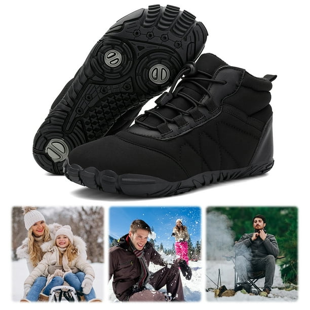 Botines Con Forro Cálido Zapatos para Correr Botas Nieve Invierno Antideslizantes Hombres Y Mujeres
