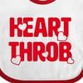 thumbnail image 4 of Inktastic Heart Throb (red) Boys or Girls Baby Bib, 4 of 4