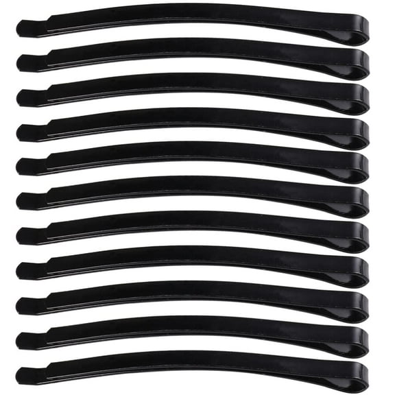 50pcs Simple Black Metal Painting Bobby Pin Classic Diy Hairpins Hair Accessory For Women All Hair Types