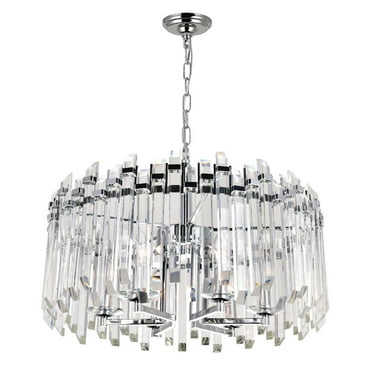 CWI Lighting Henrietta 6 Light Transitional Metal Chandelier in Chrome