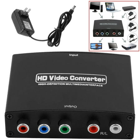 - TV Converters Boxes, HDMI to RGB Component (YPbPr) Video +R/L Audio Adapter TV HD Video Converter