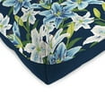 thumbnail image 2 of Jordan Manufacturing 19" x 19" Cassie Serene Navy Floral and Serene Navy Solid Reversible Square Tufted Contoured Outdoor Wicker Seat Cushion (2 Pack), 2 of 10