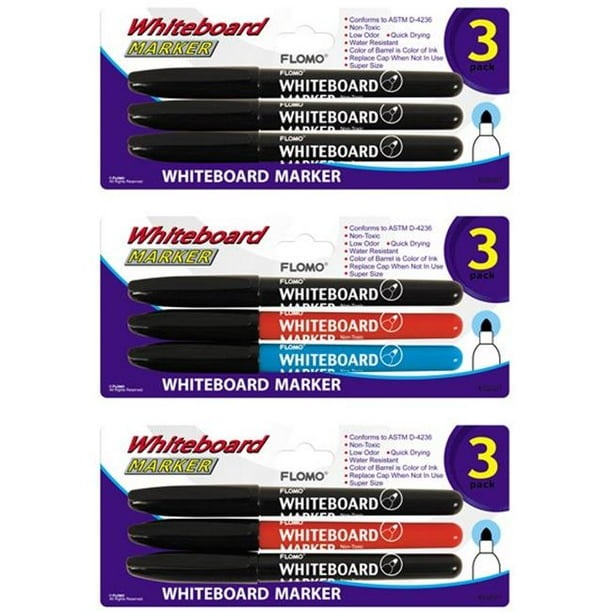 DDI 1916155 3 pack White Board Markers Case of 48