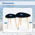 thumbnail image 2 of Ensemble de 2 Tables d'Extrémité Table d'Appoint de Canapé Salon Noir, 2 of 4