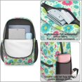 thumbnail image 4 of Pioneer Flower Floral Print Pattern 17" School Backpacks for Teens,Waterproof Oxford Fabric,S-Shape Padded Straps for School,Travel,Hiking,Camping, 4 of 5