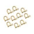 thumbnail image 1 of Siruishop 10 Pieces Buckles Key Chian Metal D Rings for DIY Backpacks Straps Light Gold, 1 of 8