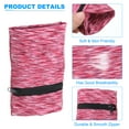 thumbnail image 3 of Uxcell 6"x 4" Wrist Pouch Wrist Wallet Sports Wristband Wallet with Zipper Pocket Rose Red 2 Pcs, 3 of 6