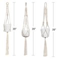 thumbnail image 2 of Jardineras colgantes para plantas de interior, perchas de macramé de un solo nivel para plantas, cuerda de algodón hecha a mano para colgar, 2 of 5