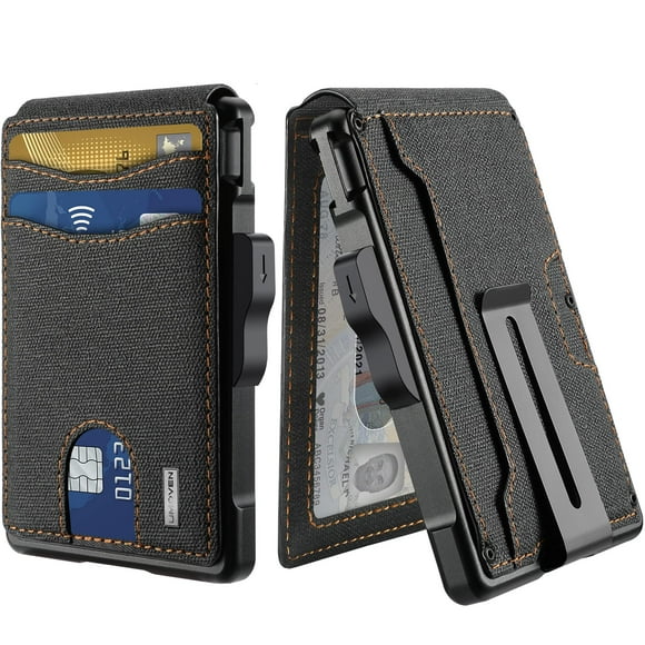Cartera Ultrafina Denim Umoven con Clip para Dinero y Bloqueo RFID