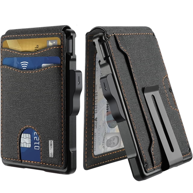 Cartera Ultrafina Denim Umoven con Clip para Dinero y Bloqueo RFID