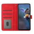 thumbnail image 2 of For Google Pixel 9a Case Flower Design Leather Flip Phone Cover with Card Holder Wrist Strap - Black, 2 of 5