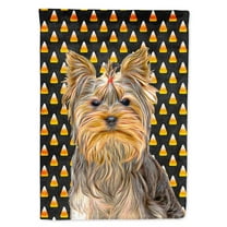 Candy Corn Halloween Yorkie / Yorkshire Terrier Garden Flag
