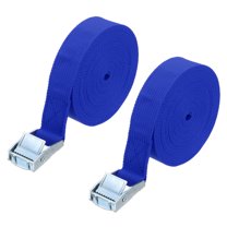 1" x 20 ft Lashing Strap with Buckles, 2 Pcs Cam Buckle Tie Down Straps Cinch Straps Up to 551 lbs, Blue