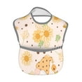 thumbnail image 2 of Bingfone Mess-Proof Baby Bib - Waterproof Bib For Baby Boy Or Girl With Food Catcher Pocket, Unisex-Cute Bee Gnome, 2 of 8