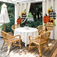 thumbnail image 4 of Outdoor Curtains for Patio Waterproof, Thanksgiving Outdoor Privacy Panels Grommet, Fall Rustic Colorful Plaid Pumpkin Sunflower Blackout Outside Curtains for Porch/Cabana 54"x95", 1 Panel, 4 of 8