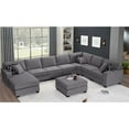 thumbnail image 3 of Pemberly Row Fabric Flexible Combination Module Reversible Sectional Sofa, 3 of 8