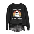 thumbnail image 1 of Ailaofu Halloween Sweatshirt for Women Funny Ghost Graphic Shirt Spooky Season Long Sleeve Tops, 1 of 4