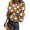 ABC28-Ginger, variant on Halloween Shirts For Women Long Sleeve Crew Neck Goth Pumpkin Ribbed Knit Tshirt House Print Skull Fall Fashion Blouse Orange 2XL