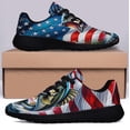 thumbnail image 3 of Bass Fishing American flag Shoes Sneakers Black Size 5, 3 of 7