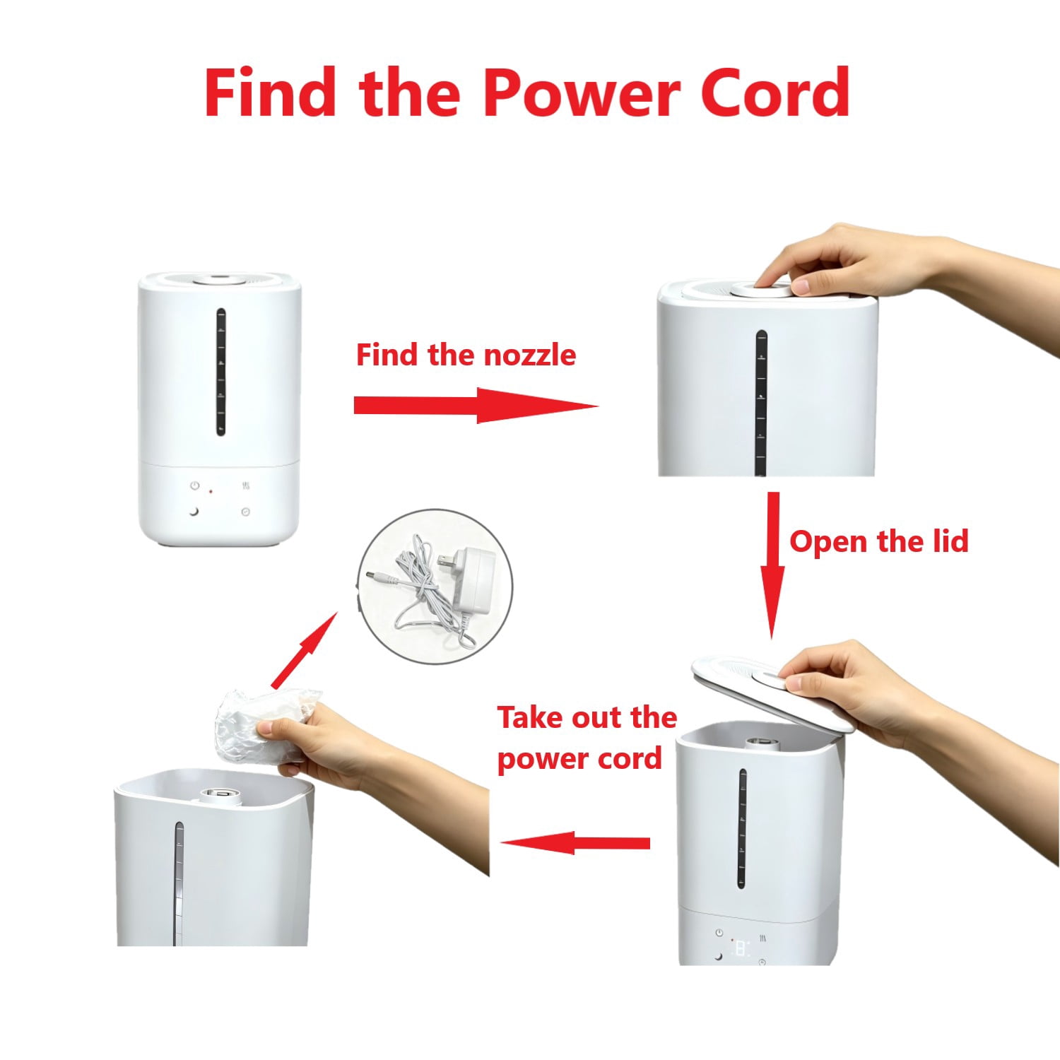 Behome Top Fill Humidifiers for Bedroom, 4.5L Water Tank, 3 Modes, Timer & Oil Diffuser, Quiet Cool Mist Air Humidifier for Home, Plants, Indoor