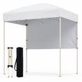 thumbnail image 1 of Costway Pop-Up Canopy Tent with 1 Half Sidewall, Easy Setup Folding Outdoor Sun Shelter White, 1 of 10