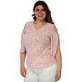 thumbnail image 2 of Blusa Estampada Roman Fashion 0912 Rosa Talla Extra Curvy, 2 of 6