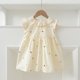 thumbnail image 1 of Vestido de princesa Floral bordado de verano para niña, bonito encaje con cuello de hoja de loto, Body para bebé, trajes para hermana, ropa dulce para niño, 1 of 6