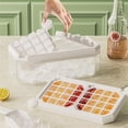 thumbnail image 4 of 32Holes Press Ice Cube Tray Easy Release Storage Box for Party Drinks,Tea,Coffee Purple, 4 of 9