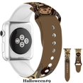 thumbnail image 2 of Bandas deportivas de Halloween compatibles con Apple Watch para Mujeres Hombres Calabaza de Halloween Flor negra impresa WD.WDQZL Cocina, 2 of 4