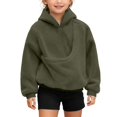 thumbnail image 2 of Kids's Pet Pouch Hoodies with Cat Bag Boys Girls Plush Pet Carrier Hoodie with Cute Dog Pocket Sweatshirt Casual Winter Pullover Top 3-4 Years, 2 of 6