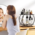 thumbnail image 2 of Perfume Organizer for Dresser, Black Bathroom Counter Organizer, 2 Tier Vanity Makeup Organizer, Bathroom Organizer and Storage for Skincare Cosmetic Perfume Display Stand for Bedroom Decor, 2 of 18