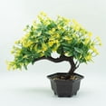 thumbnail image 4 of Maceta artificial de bonsái de simulación de decoración de plantas en maceta para oficina en casa (rosa roja), 4 of 6