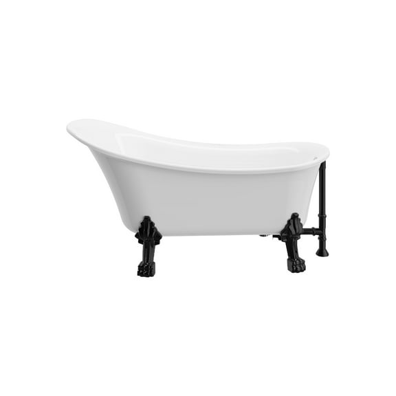 A&E Bath and Shower Dorya-59-BLK Freestanding Bathtub
