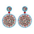 thumbnail image 1 of Pendientes colgantes con Pendientes bohemios Joyería redonda ligera Estilo vintage rojo azul Yuyangstore Aretes colgantes con cuentas, 1 of 8
