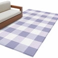 thumbnail image 2 of Purple Plaid Runner Rug 2.7x5 FT, Non Slip Entryway Carpet, Spring Summer Farmhouse Buffalo Checkered Washable Soft Floor Carpet Entrance Mat Non-Shedding Throw Rug for Hallway Laundry Room Bedside, 2 of 9